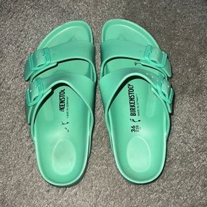 Women’s rubber Birkenstocks .